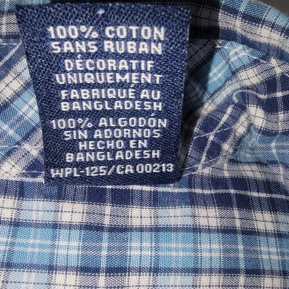 Chaps Blue Casual Button Down Shirt - Picture 4 of 9